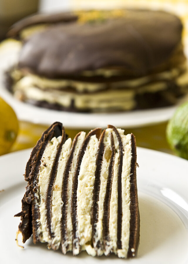 Tort naleśnikowy czekoladowo - serowy